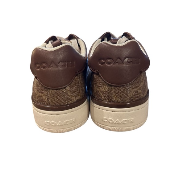 Coach Monogram Brown Sneakers with White Laces - Picture 3 of 4